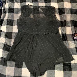 Torrid Black Dot Swimsuit